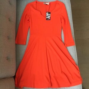 Poppy red flare dress Boutique by Jaeger